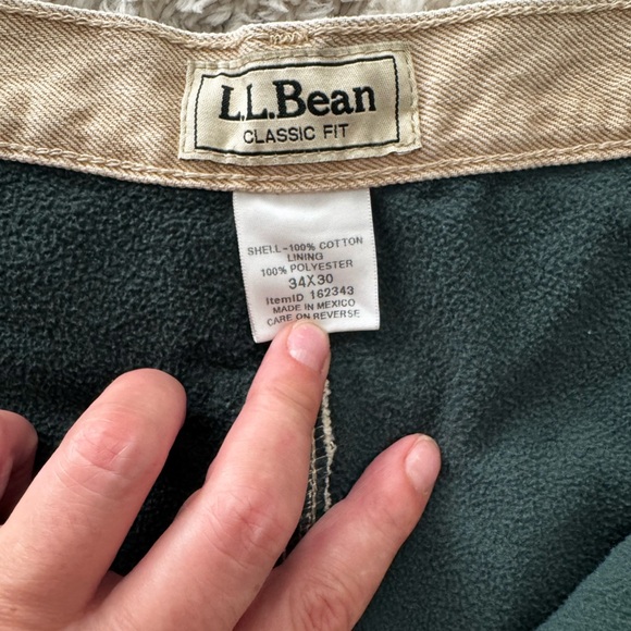 L.L. Bean Men's Jeans, Relaxed Fit, Fleece-Lined Size 34x30 - Picture 7 of 13